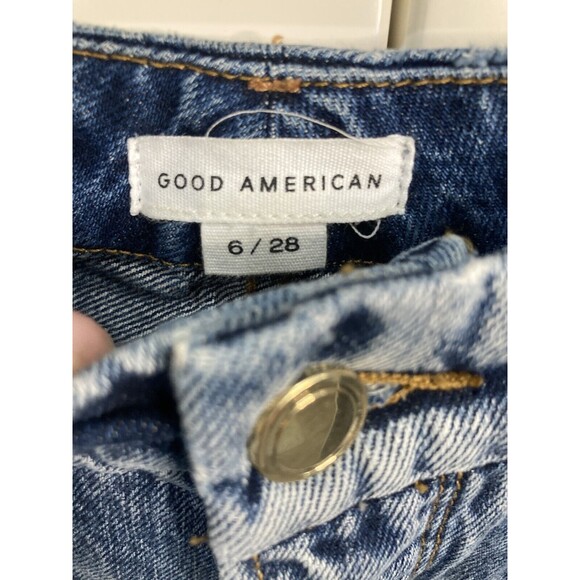 Good American Good Boy‎ Boyfriend Jeans Distressed Size 6/28 - Picture 2 of 6